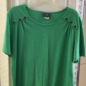 Southern Lady Green Short Sleeve Top